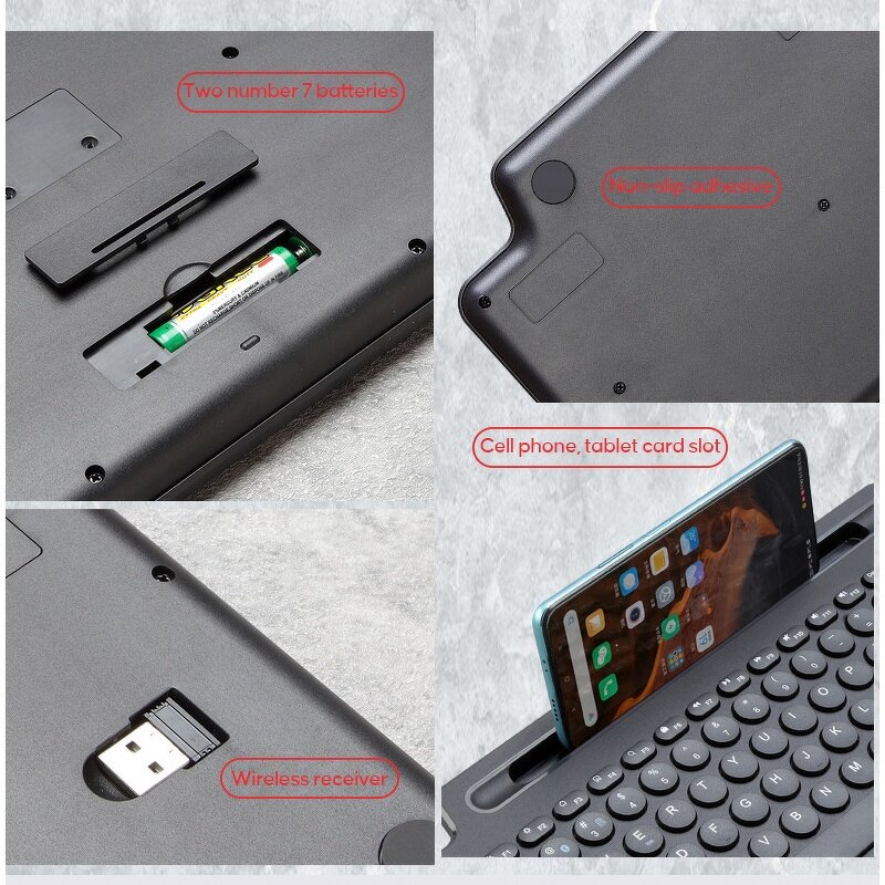 Wireless Keyboard Manufacturer - Best Selling With Card Slot Bracket
