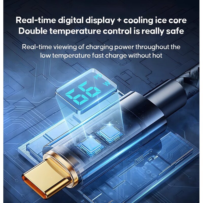 Type-c Braided Cable Manufacturer - Hot Sale 66W 2M 1M Super Fast