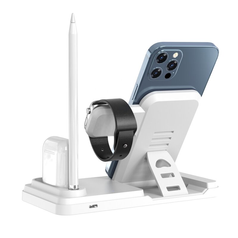 Folding Wireless Charger Factory - Hot Sales Custom Logo 4 in 1 Stand