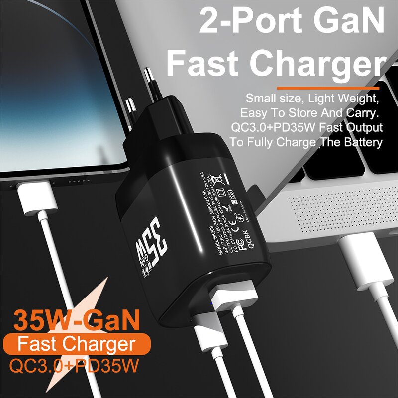 GaN Charger Manufacturer - Hot-selling QC 3.0 Fast Charge PD35W