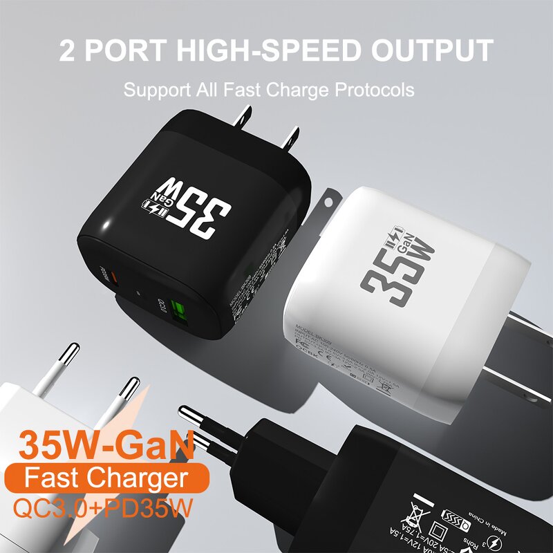 GaN Charger Manufacturer - Hot-selling QC 3.0 Fast Charge PD35W