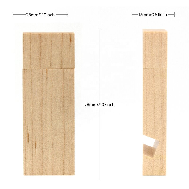 USB Flash Drive Manufacturer - Wood Custom Logo Pendrive Laser Print