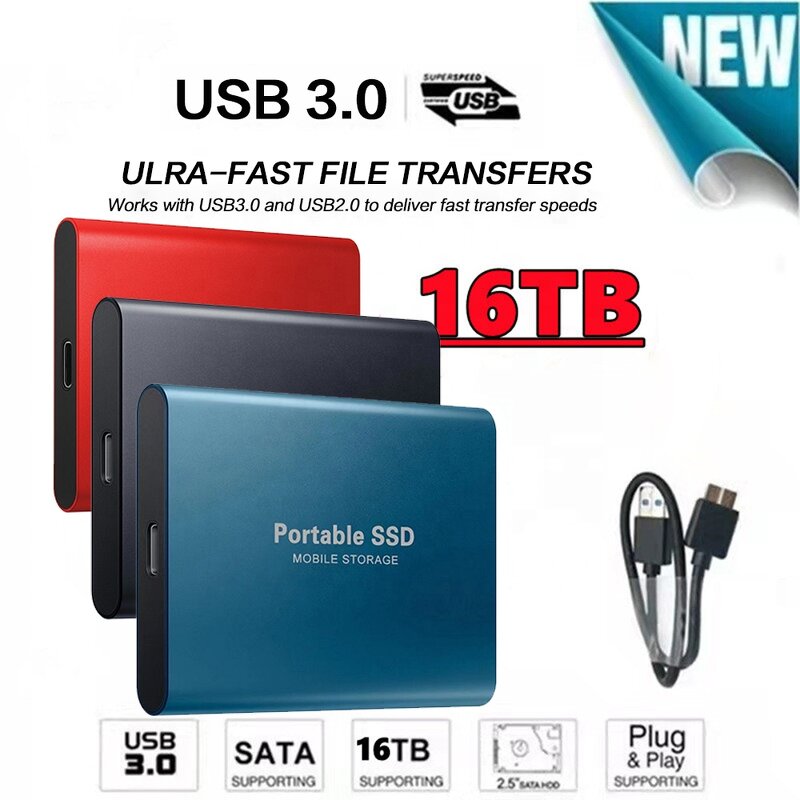 Portable SSD Manufacturer - 128GB 64GB Upgrade to 1TB 2TB USB3.0
