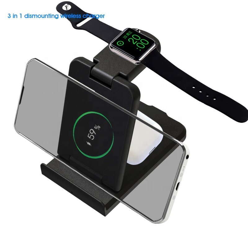 Wireless Charger Manufacturer - 3 in 1 Multi Function Folding 15W