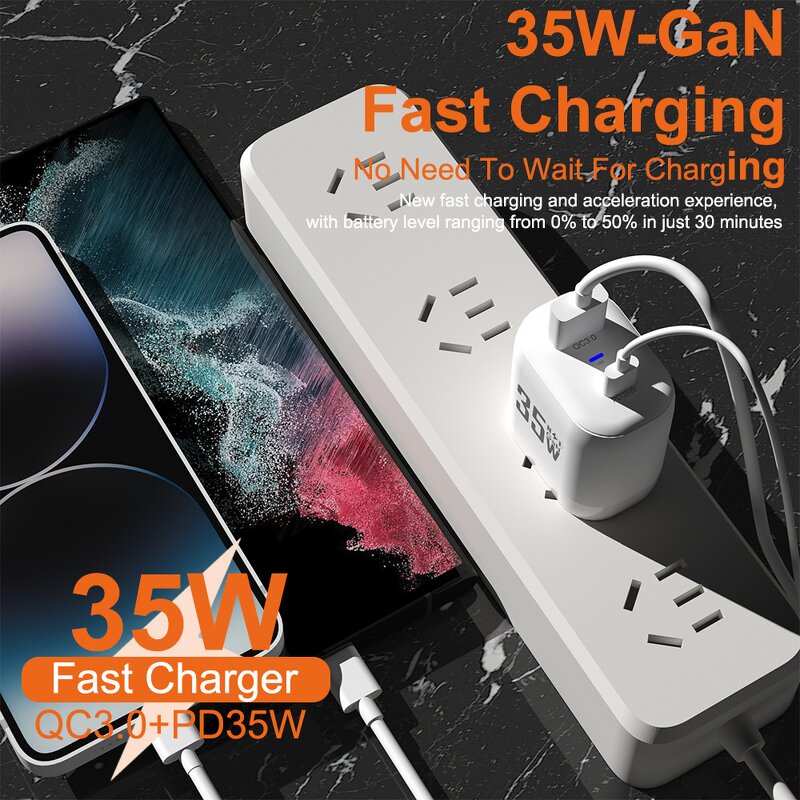 GaN Charger Manufacturer - Hot-selling QC 3.0 Fast Charge PD35W