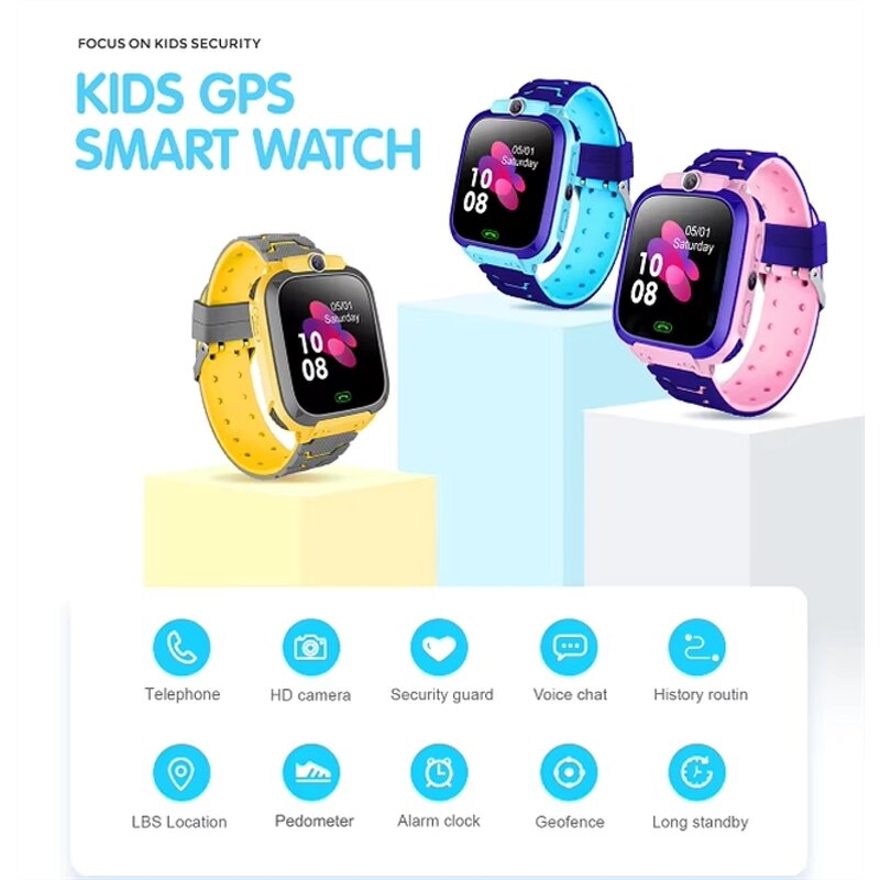 Kids Smart Watch Manufacturer - OEM Q12 Waterproof Touch Screen TFT SOS Anti-lost