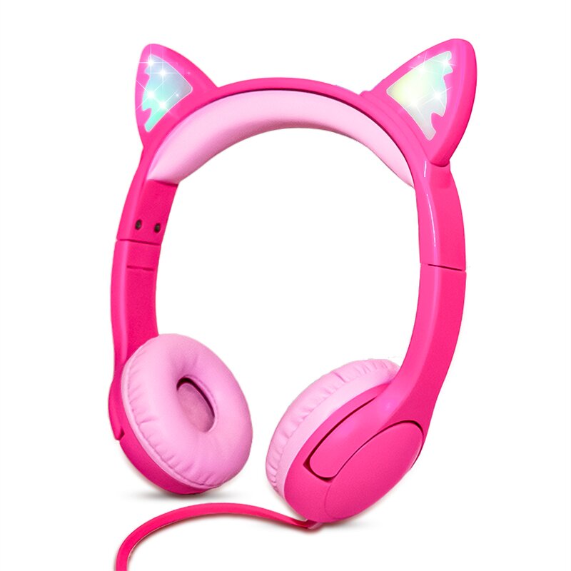 Kids Headphones Manufacturer - OEM Linx Cute 85 DB Volume LED Glowing 3.5mm