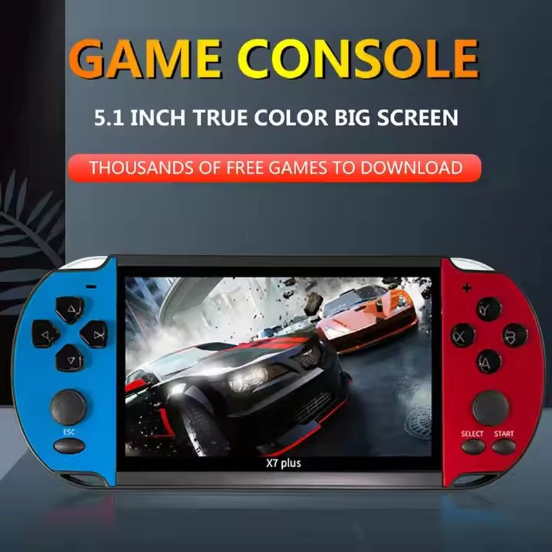 Retro Game Console Manufacturer - OEM Hot Selling X7plus 5.1inch HD Screen 8GB