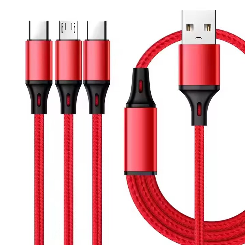 USB Charging Cable Manufacturer - OEM 3-in-1 Fast Universal for IOS Android Type-C