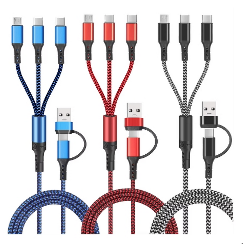 USB Charging Cable Manufacturer - OEM Durable 3-in-1 Fast Universal Nylon Jacket Braid