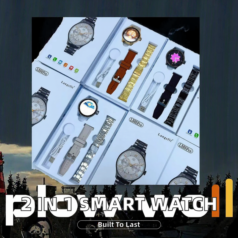 Smart Watch Manufacturer - OEM 2-in-1 with Stainless Steel Silicone Bands AMOLED