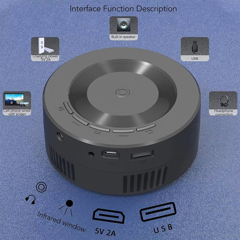 Mini Projector Manufacturer - OEM Yt200 Portable Short Throw HD 1080p Home Theater