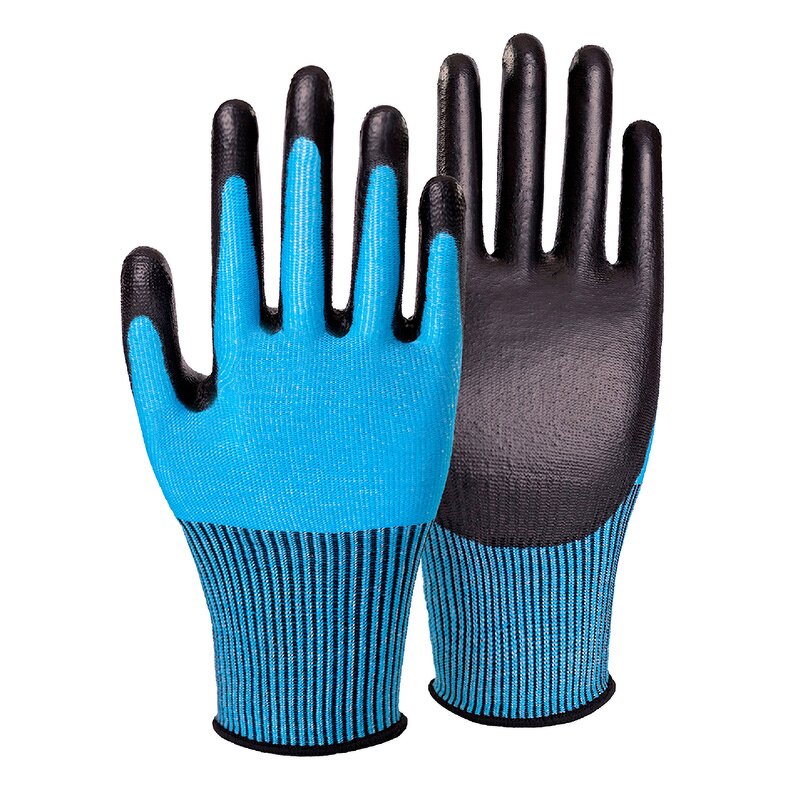 Safety Gloves Factory - 13G Cut Resistance Shell PU Palm Coated