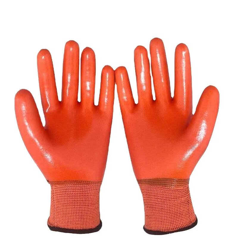Construction Work Gloves Factory - Wholesale Blue Dotted PVC Gloves