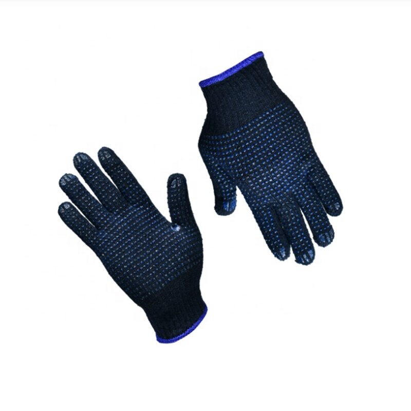 PVC Work Gloves Factory - Long Cuff 27-45cm Blue PVC Sandy Coated