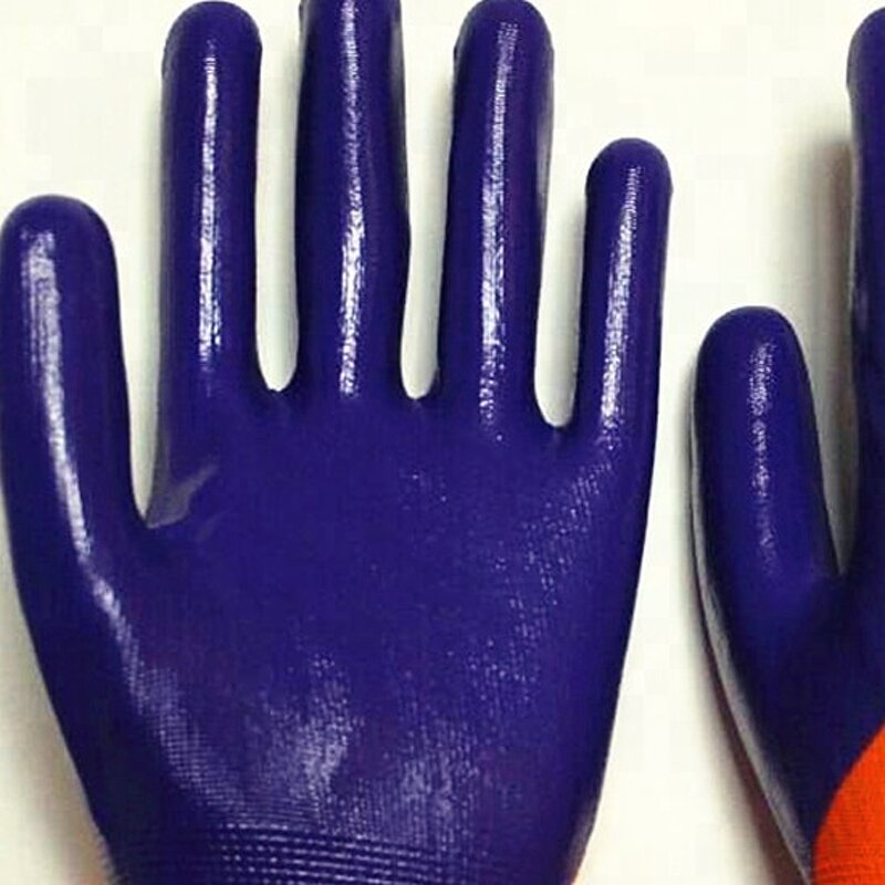 Garden Gloves Factory - 13 Gauge Polyester Nitrile Palm Coated Gloves