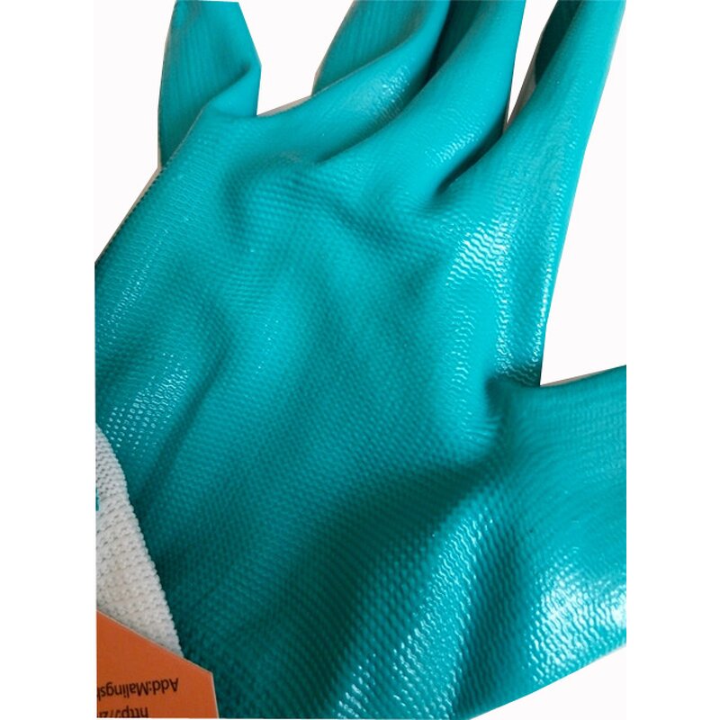 Working Gloves Manufacturer - Polyester Yarn Nitrile Smooth Coated Oleic
