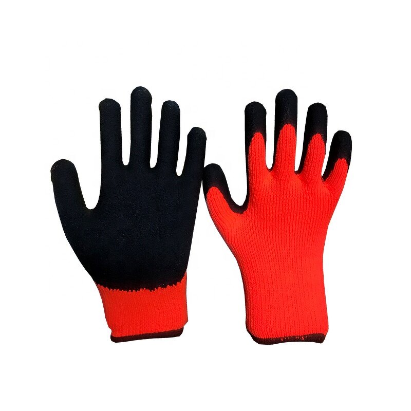 Acrylic Gloves Manufacturer - 7G Acrylic Napping Liner Latex Coated