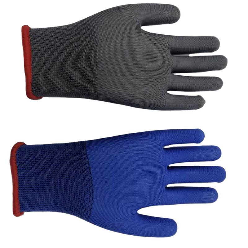 PVC Coated Gloves Factory - 13g Orange Polyester Fully PVC Coated