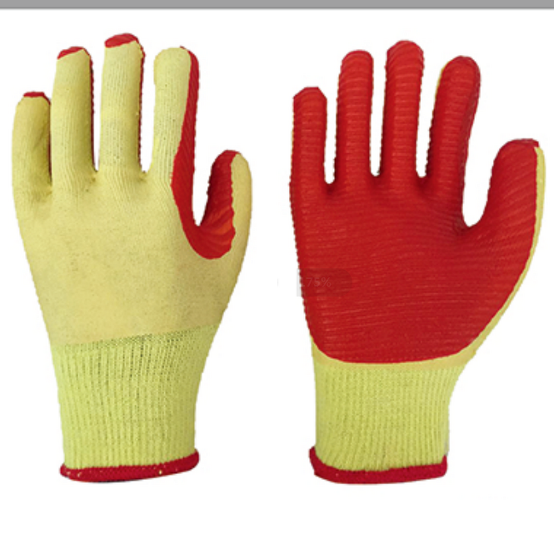 Rubber Laminated Gloves Manufacturer - Crayfish Knit Wrist Rubber Gloves