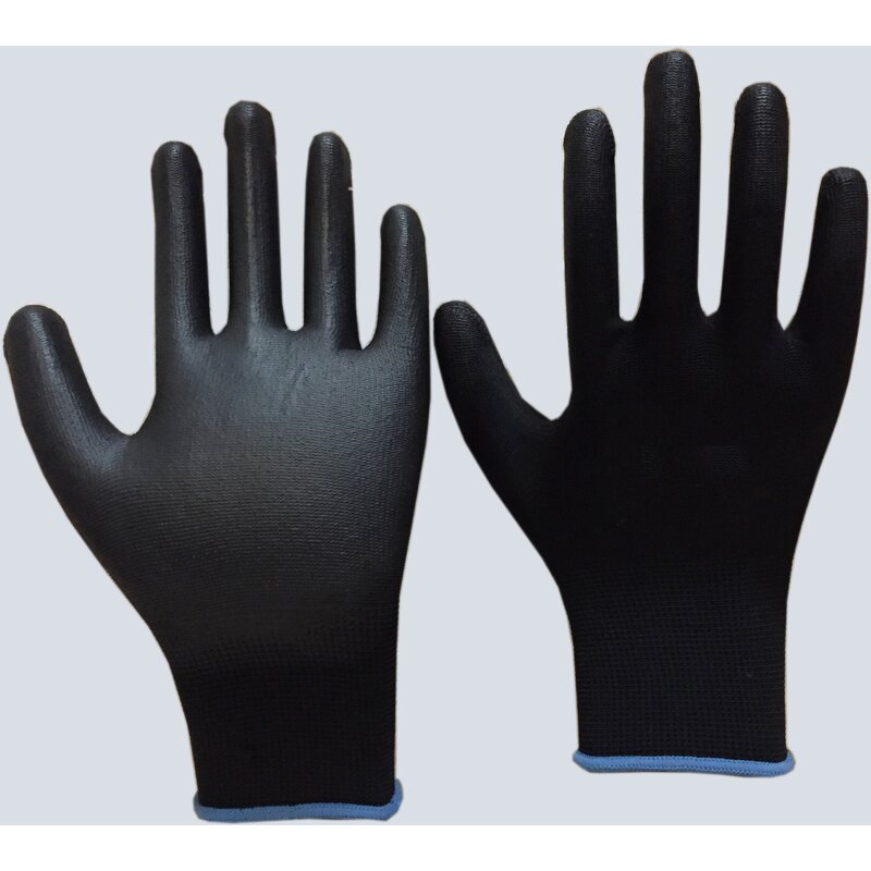 PU Coated Gloves Manufacturer - Durable Breathable 13G Nylon PU Finish