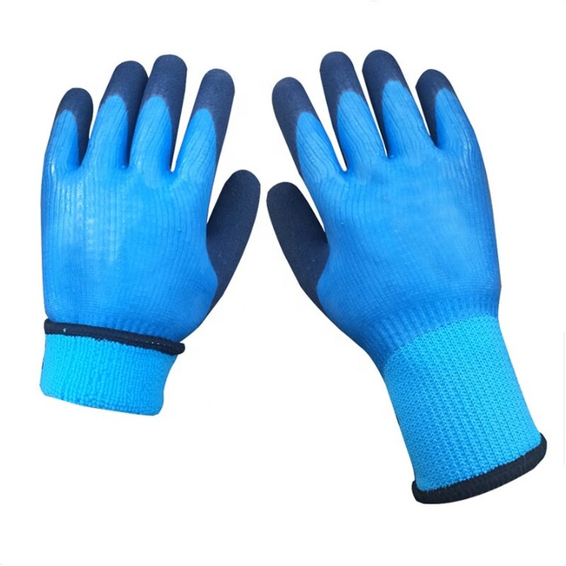 Safety Work Gloves Factory - Winter Polyester Lining Waterproof Latex