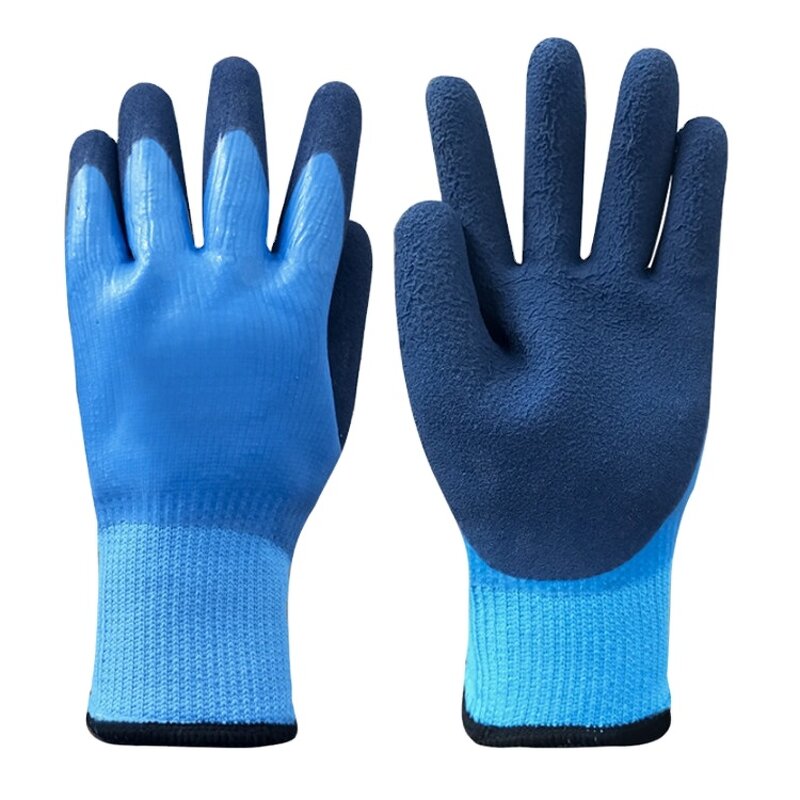 Safety Work Gloves Factory - Winter Polyester Lining Waterproof Latex