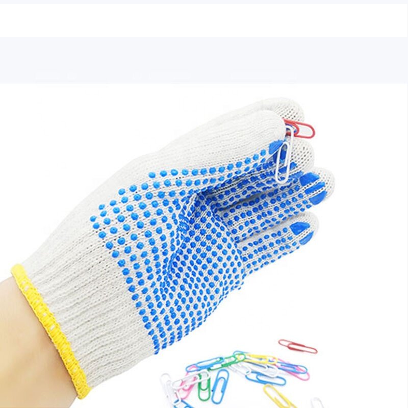 Cotton Knitted Gloves Factory - Construction Gloves Customized Color Logo