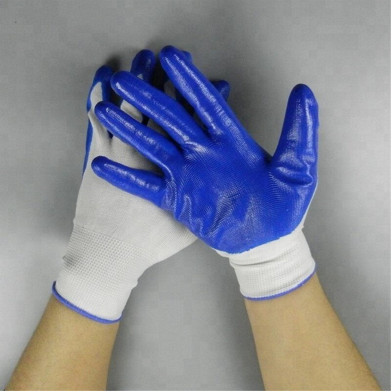 Hand Glove Manufacturer - Guantes 13 Gauge Nylon Nitrile Coated Work