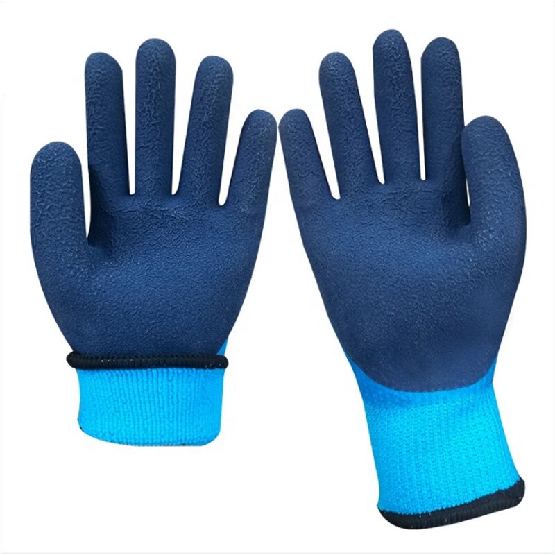 Safety Work Gloves Factory - Winter Polyester Lining Waterproof Latex