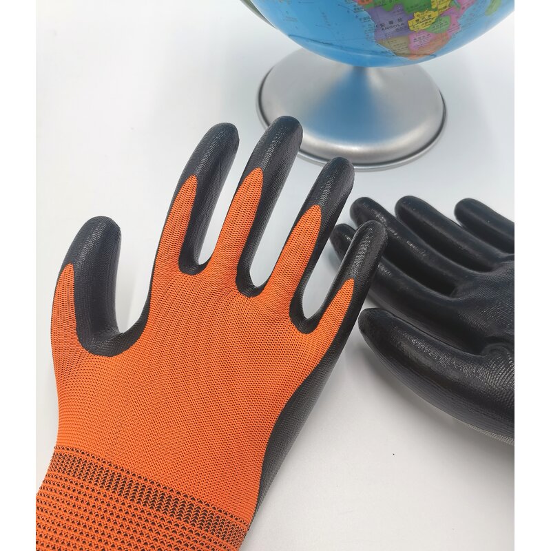 Nitrile Glove Manufacturer - Guantes 13 Gauge Polyester Nitrile Glove