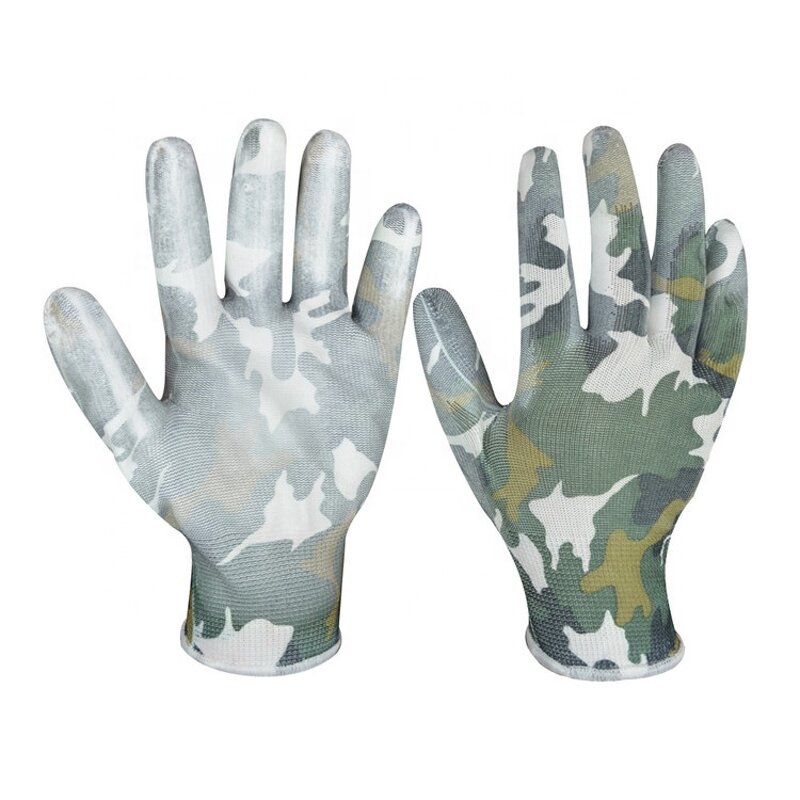 Safety Work Gloves Factory - 13G Black Polyester PU Coating CE Approved