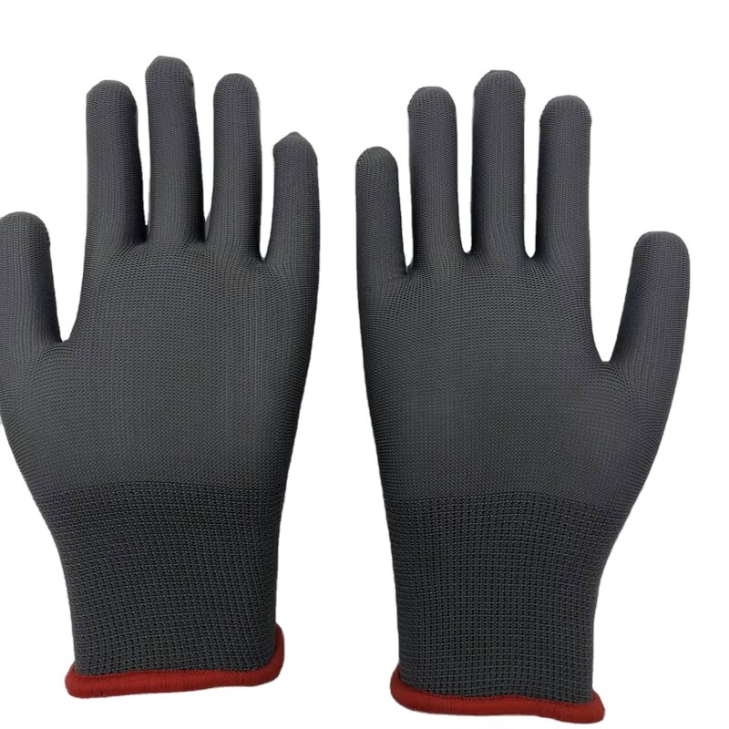PVC Coated Gloves Factory - 13g Orange Polyester Fully PVC Coated