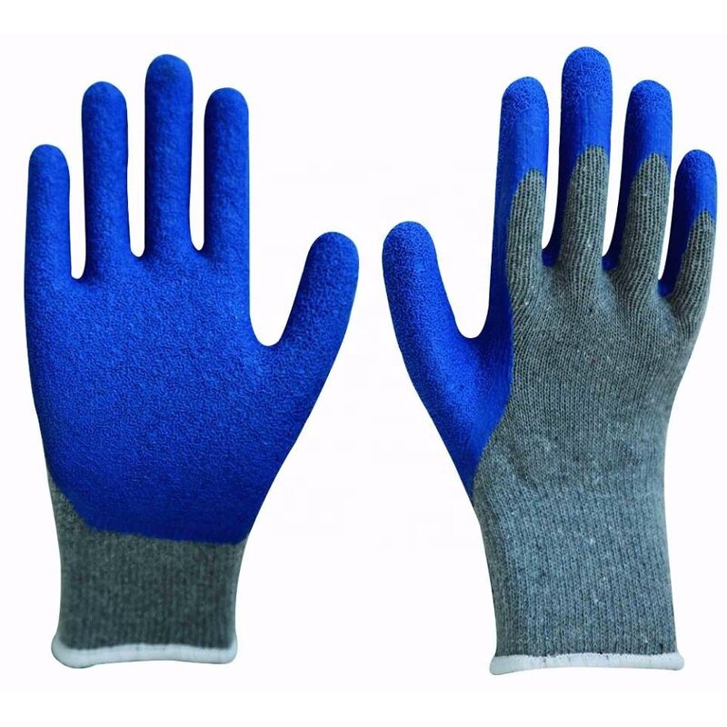 Fluorescent Gloves Factory - Cheap Green Polyester Latex Foam Breathable