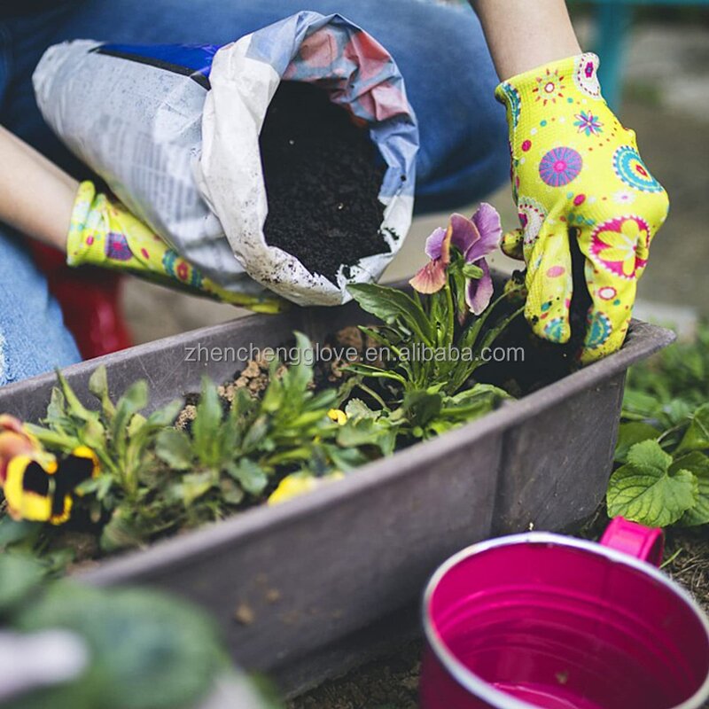 Garden Gloves Factory - 13 Gauge Polyester Nitrile Palm Coated Gloves