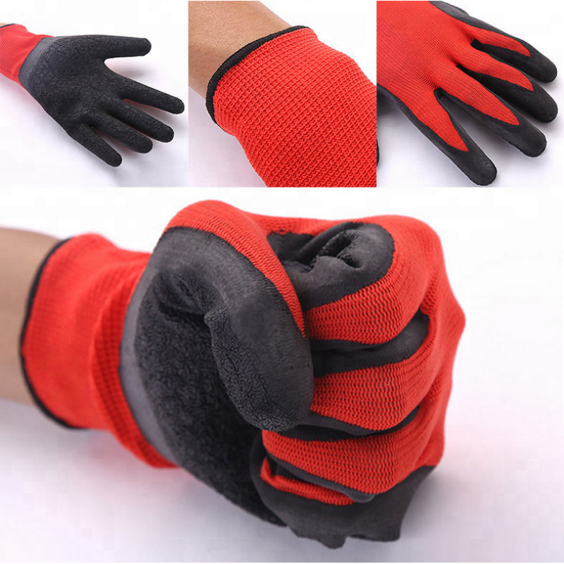 Work Rubber Gloves Manufacturer - Wholesale 13g Polyester Liner Latex