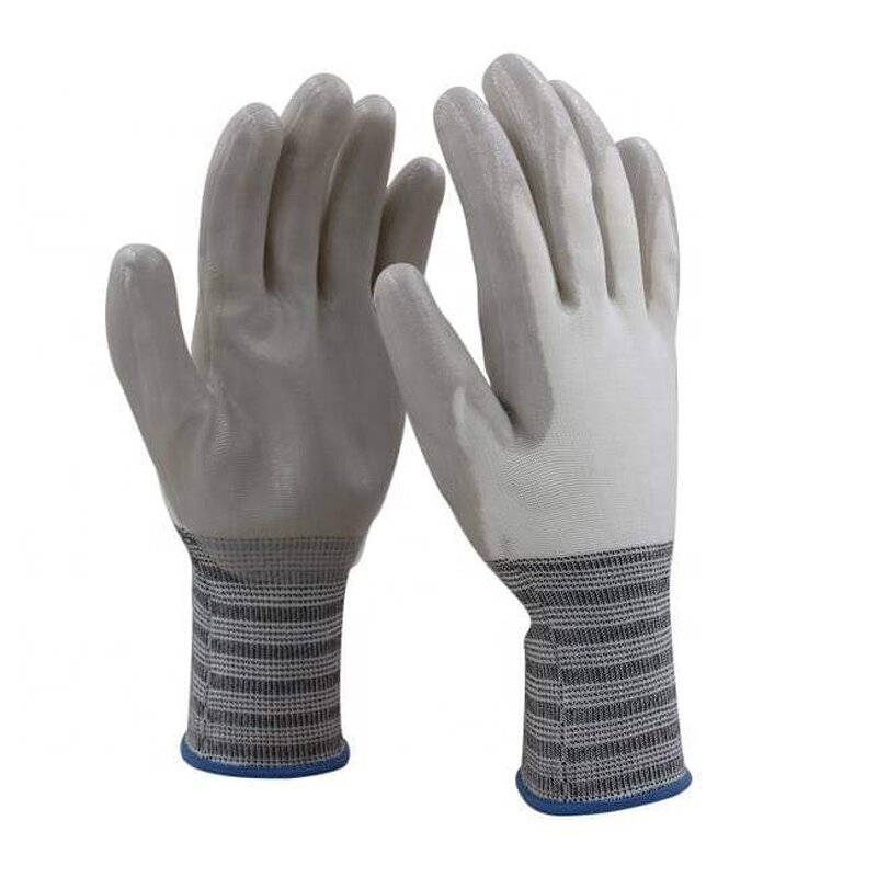 Safety Glove Manufacturer - New Designed 13G Polyester Black Nitrile