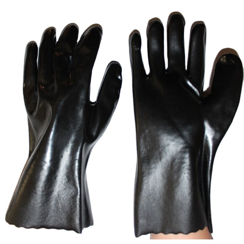 Industrial Work Gloves Manufacturer - 40CM Long Sleeve Red Full Dip PVC