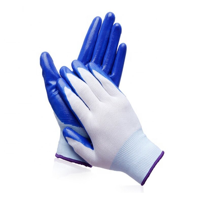 Working Gloves Manufacturer - Polyester Yarn Nitrile Smooth Coated Oleic