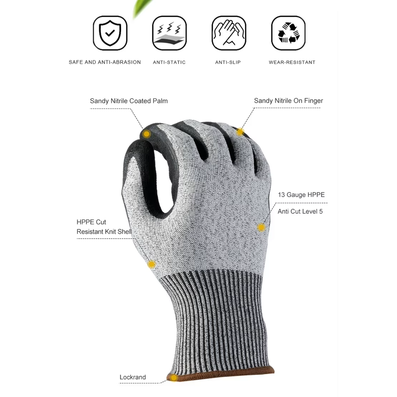 Anti Cut Gloves Factory - Custom Gloves With Logo Level 5 Safety