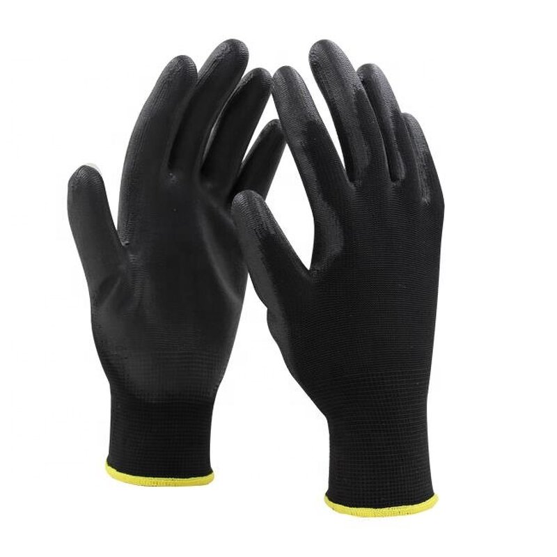 Safety Work Gloves Manufacturer - Wholesale Black 13G PU Anti-static