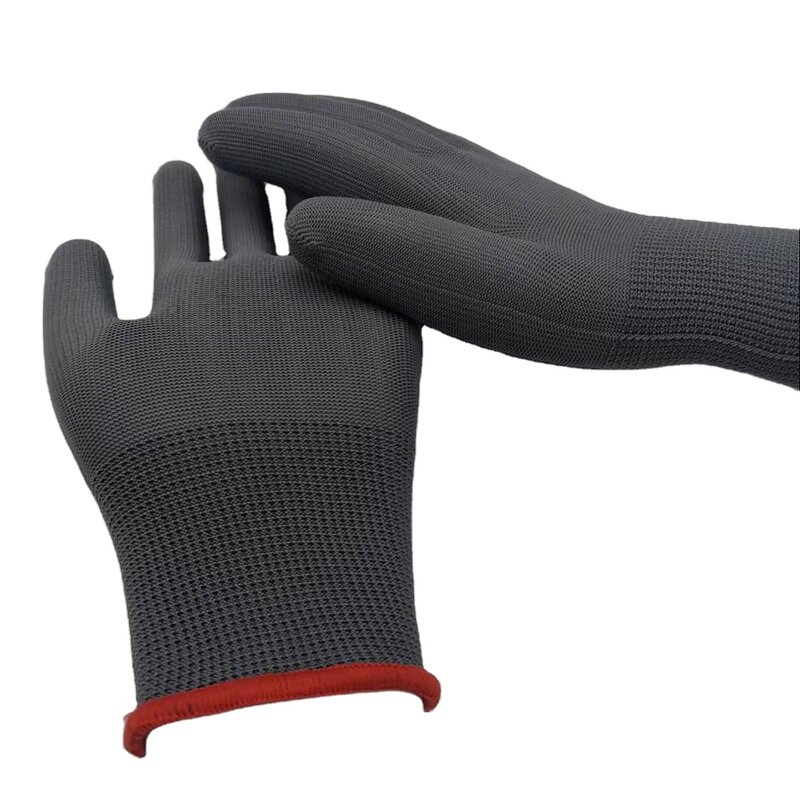 PVC Coated Gloves Factory - 13g Orange Polyester Fully PVC Coated