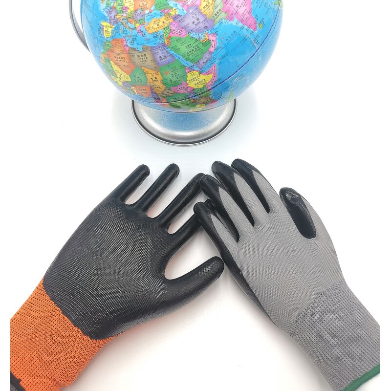 Nitrile Glove Manufacturer - Guantes 13 Gauge Polyester Nitrile Glove