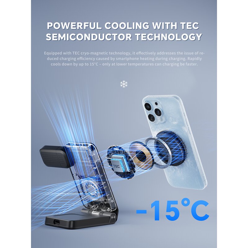 Wireless Charger Manufacturer - OEM Customize 25W 3-in-1 Aluminum Alloy Foldable Magnetic Fast