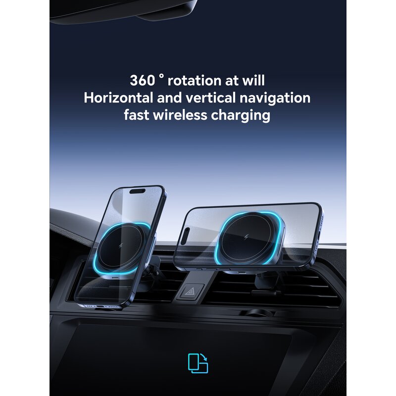 Car Wireless Charger Manufacturer - OEM 15W Strong Magnetic Fast Charging Car Phone Holder