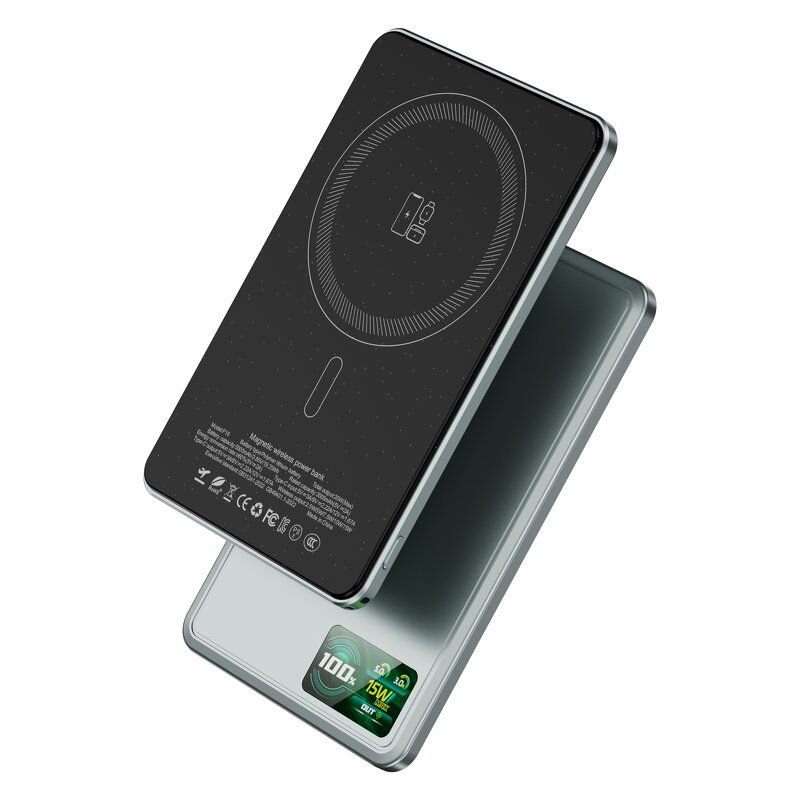 Power Bank Manufacturer - OEM 2025 New Aluminum Alloy Magnetic 20W Output for iPhone 15
