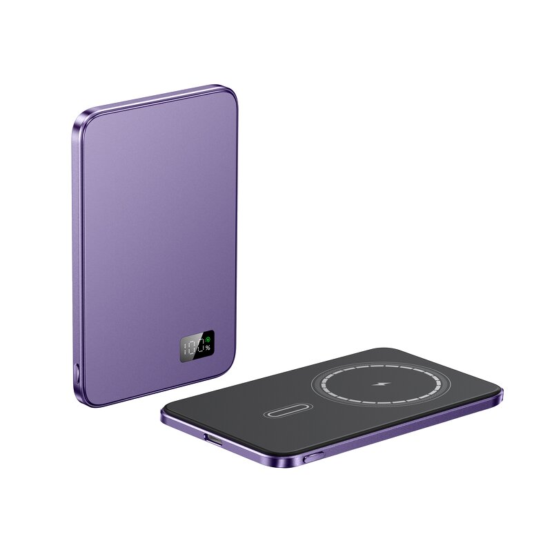 Wireless Power Bank Manufacturer - OEM Qi2 10000mAh Aluminum 3-in-1 15W/25W Fast Magnetic