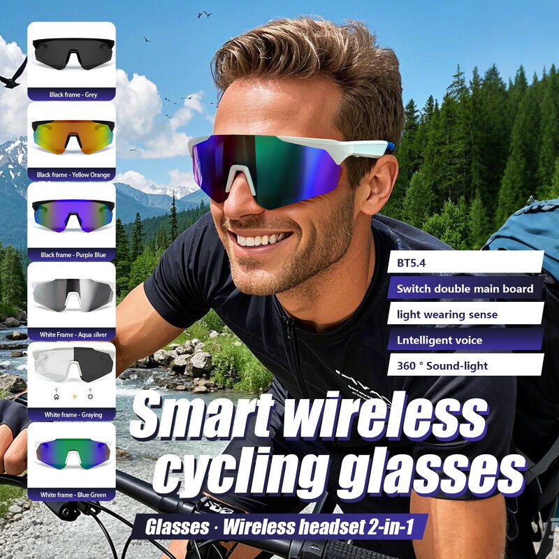 Smart Glasses Manufacturer - OEM 2025 QY-Pro2 Fashionable UV 360° Stereo Sound Face Shape