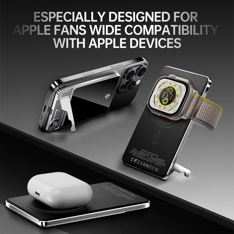 Wireless Power Bank Manufacturer - OEM Ultra-Thin 10000mAh Aluminum Alloy Magnetic 20W Fast