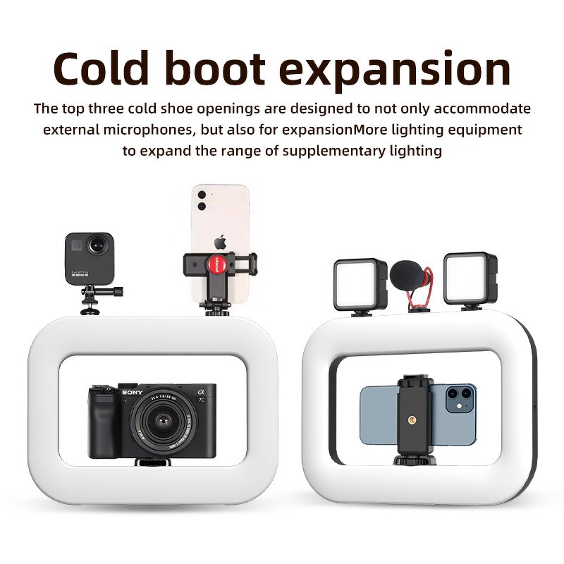 Smartphone Ring Light Manufacturer - OEM RGB Handheld Stabilizer with Battery Microphone